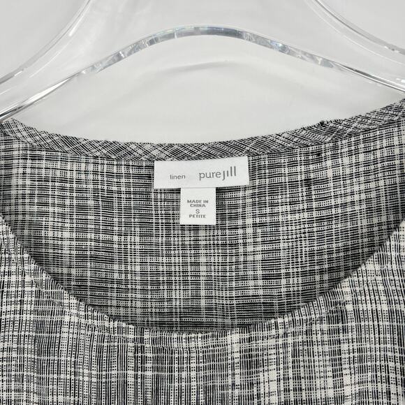 Pure J Jill Top Womens PS Gray Linen Tank Top Boho Lightweight Classic - Picture 3 of 7